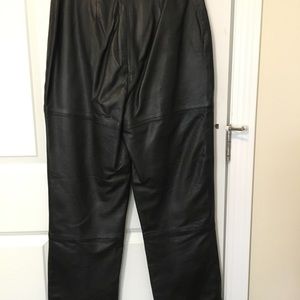 Black leather pants